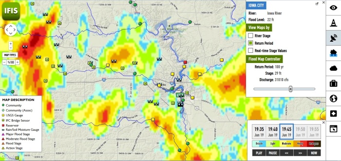 An image of the Iowa Flood Information System
