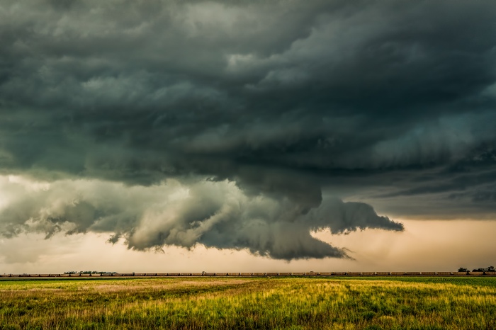 A wall cloud near Missouri Valley in western Iowa on June 29. Photo by Rich Carstensen; Flickr